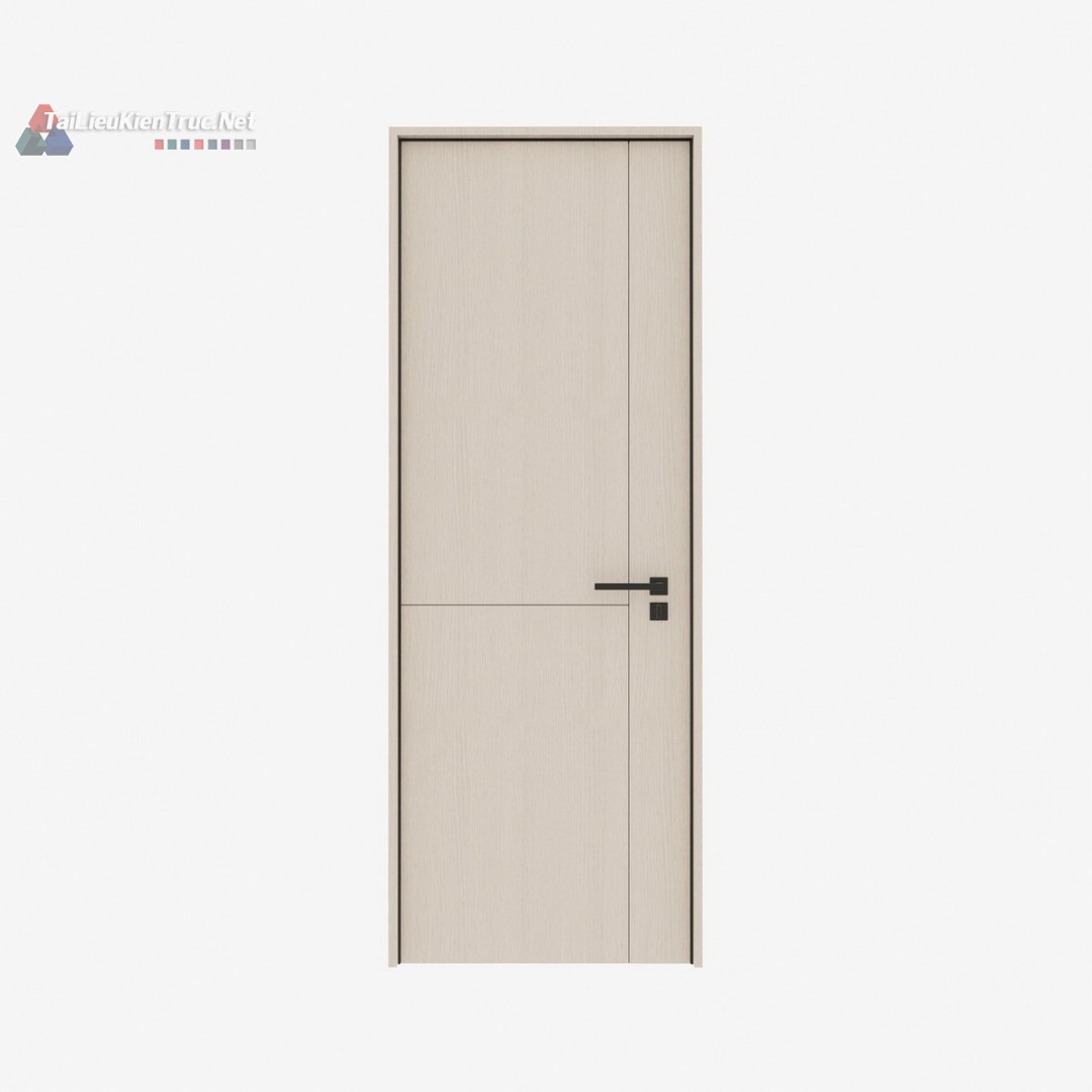 093. Mẫu cửa gỗ hiện đại có chỉ kẻ file sketchup miễn phí
