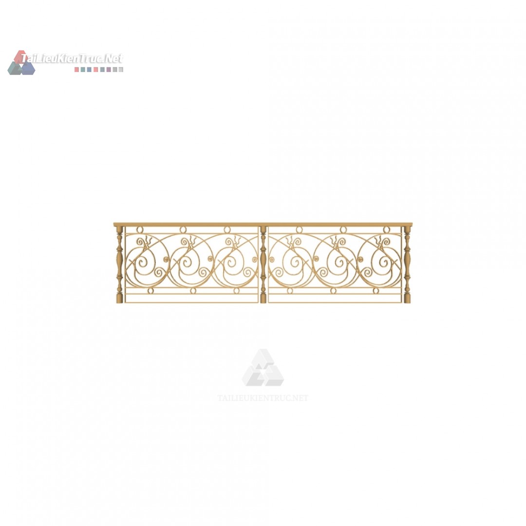077. Lan can sắt mỹ thuật file sketchup miễn phí