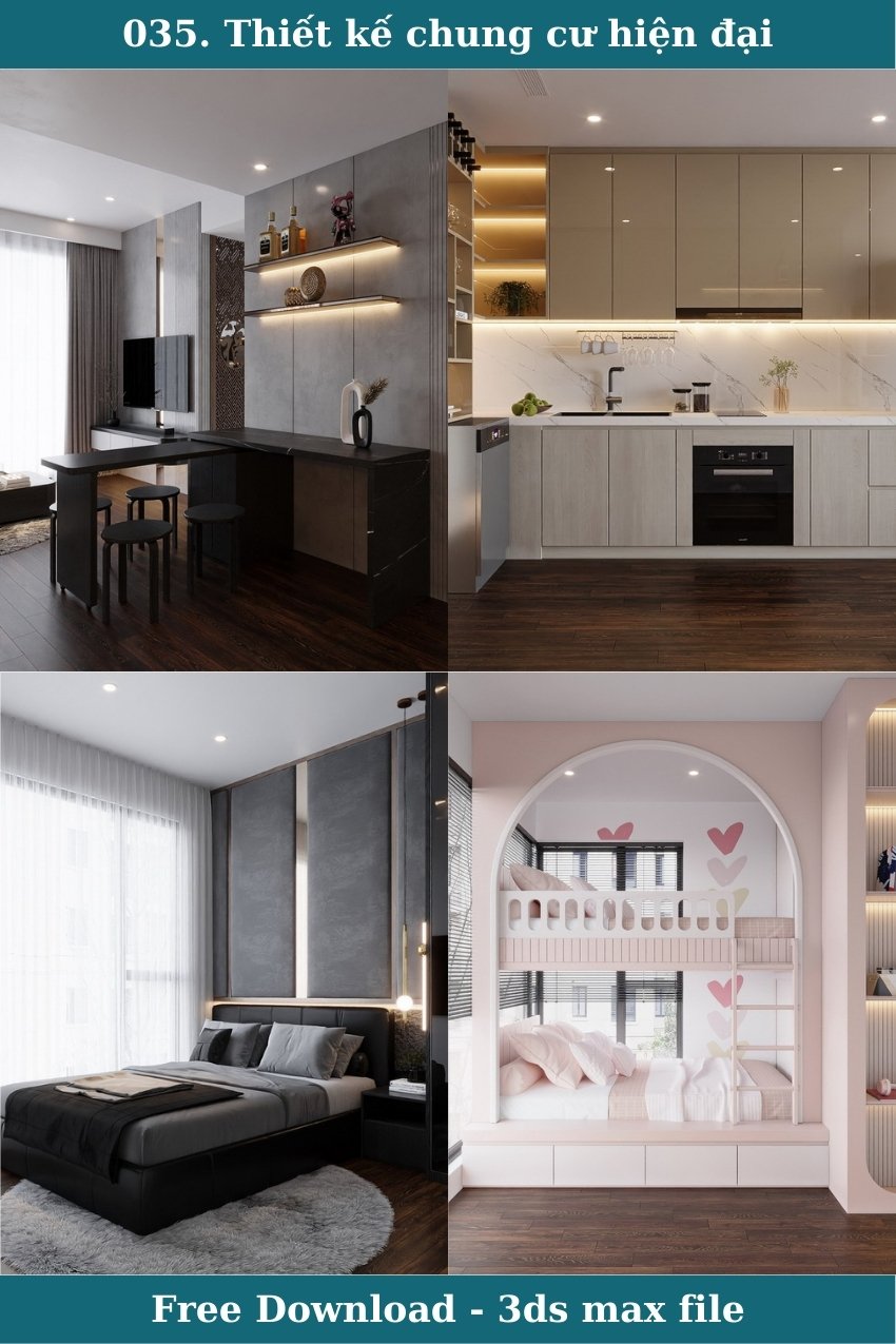 35. File 3ds max thiết kế chung cư của NV Khiêm
