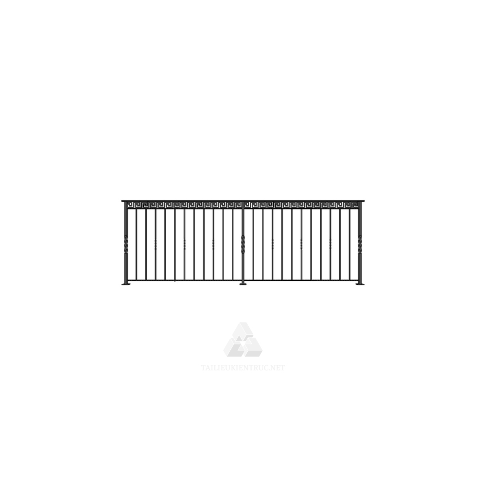 097. Thư viện sketchup lan can sắt đơn giản