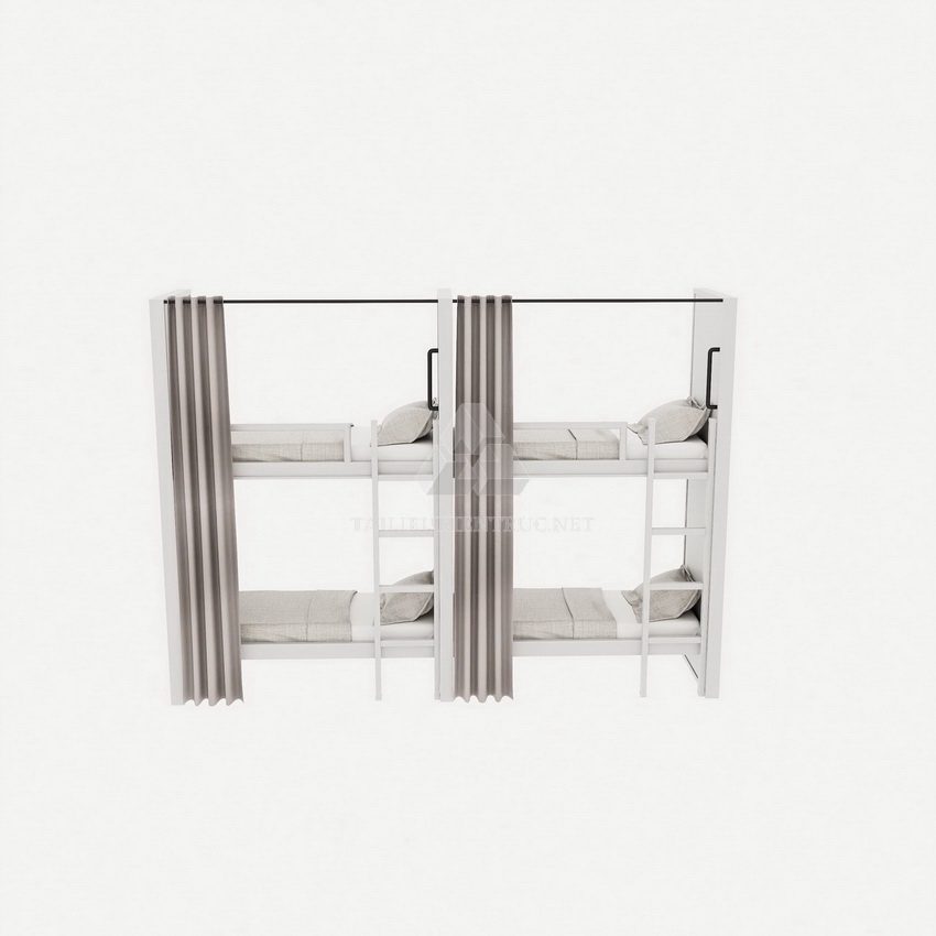 030. Thư viện sketchup giường tầng thép