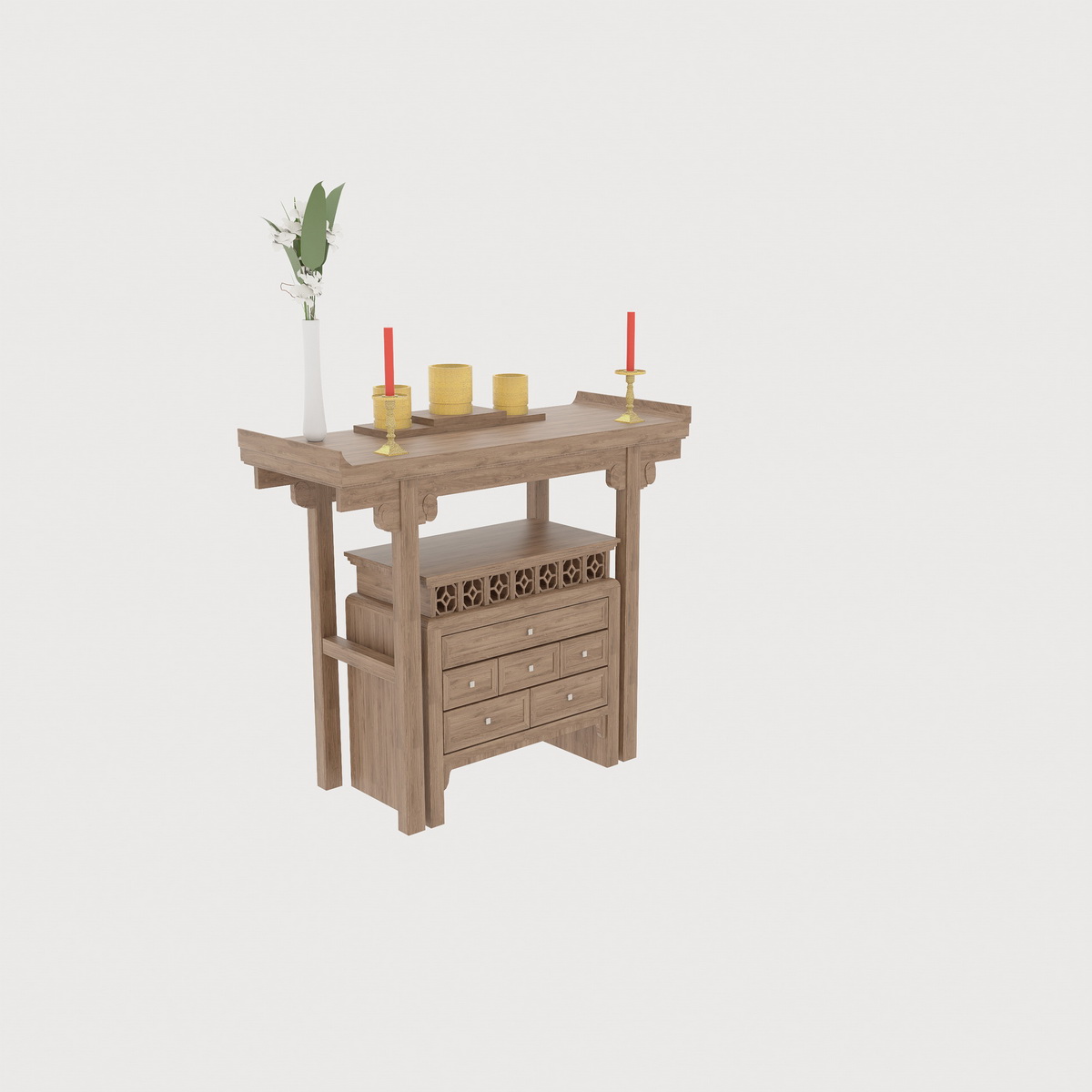 044. Model bàn thờ sketchup miễn phí tải về
