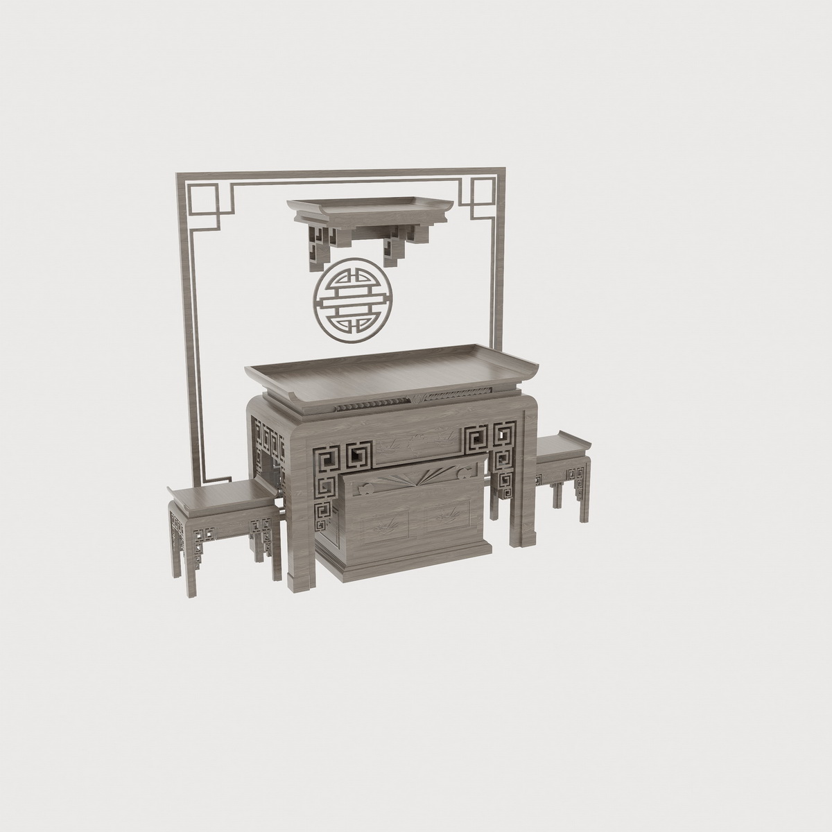 045. Tải miễn phí model bàn thờ sketchup