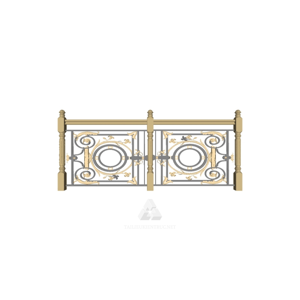 105. Tải miễn phí lan can sketchup phong cách tân cổ điển