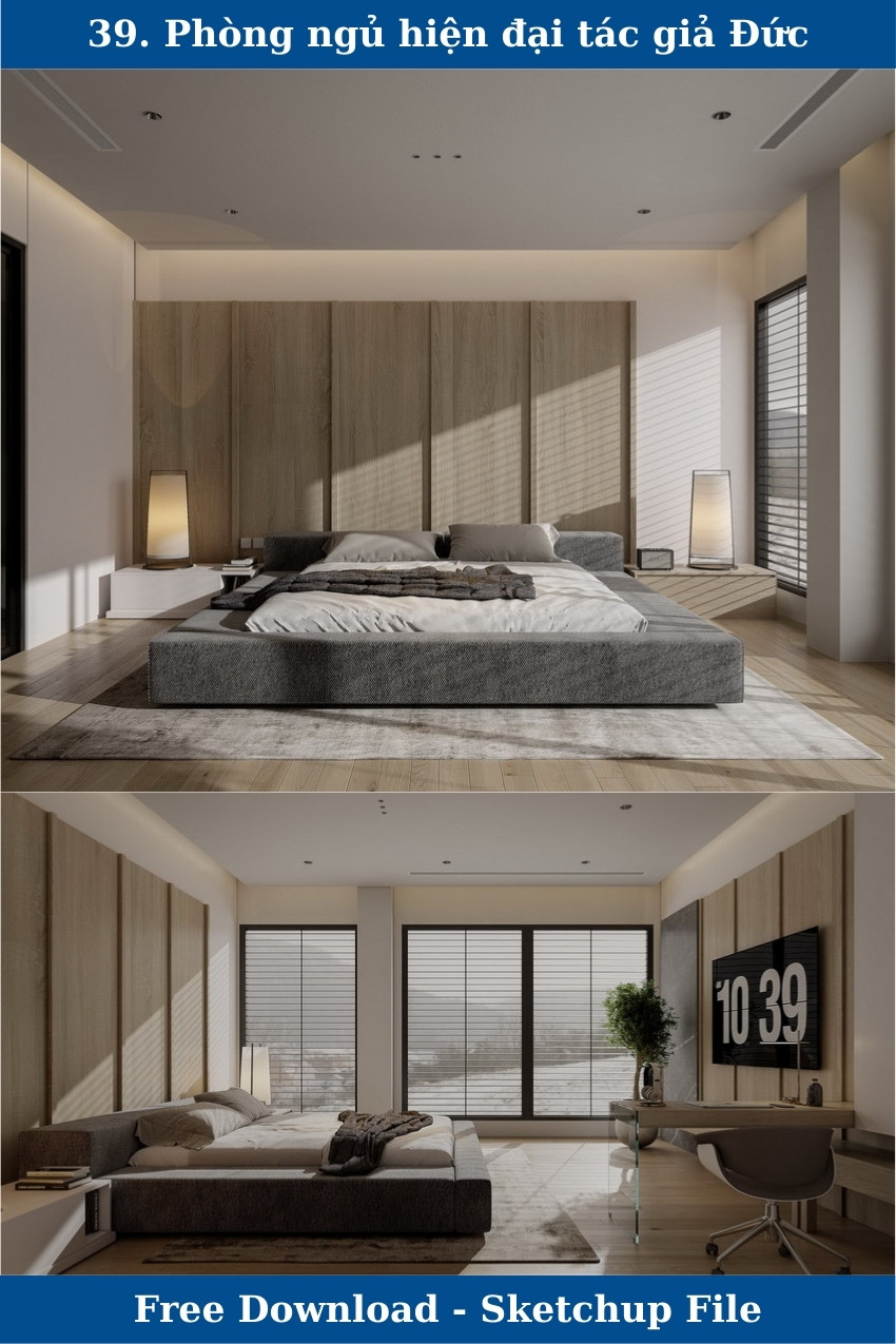 39. Phòng ngủ hiện đại sketchup tác giả Đức