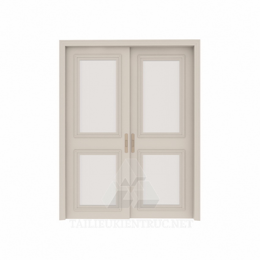 134. Tải miễn phí mô hình sketchup cửa gỗ kính