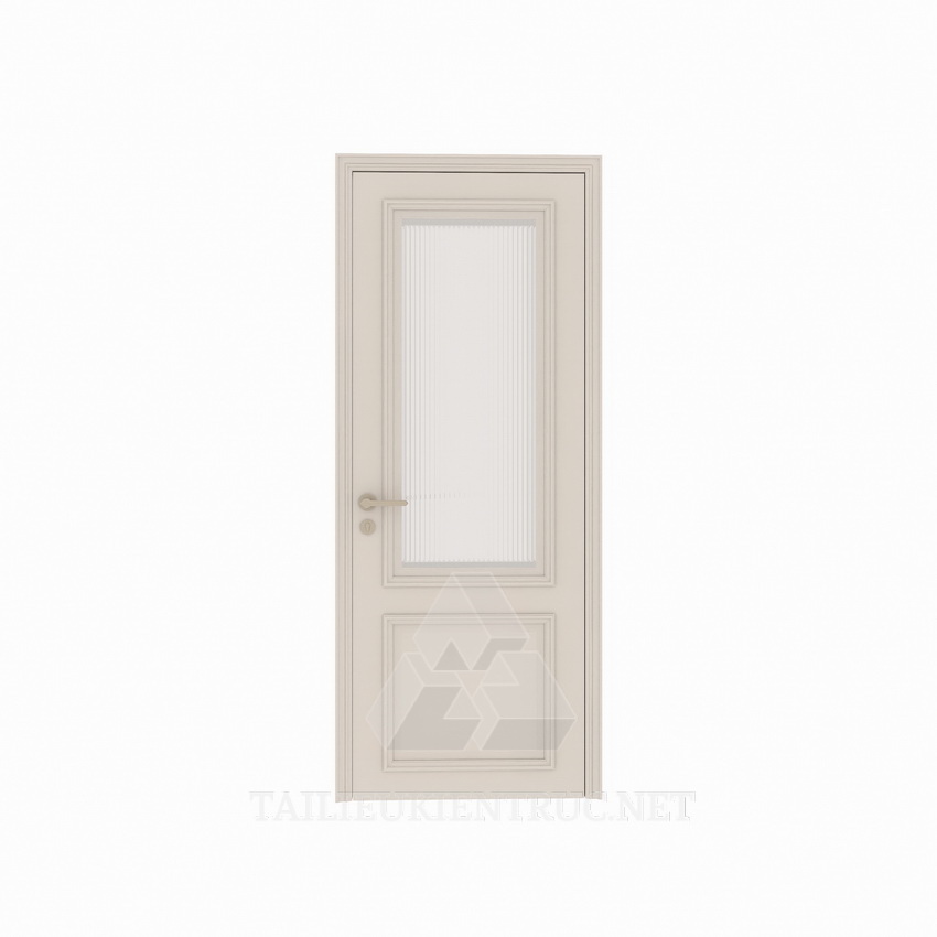 139. Model cửa sketchup pano gỗ kính