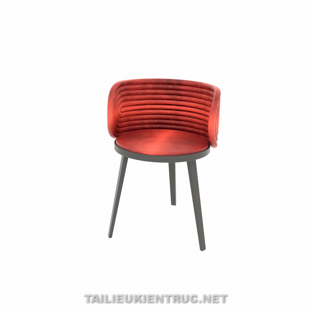 168. Ghế sketchup màu đỏ cá tính