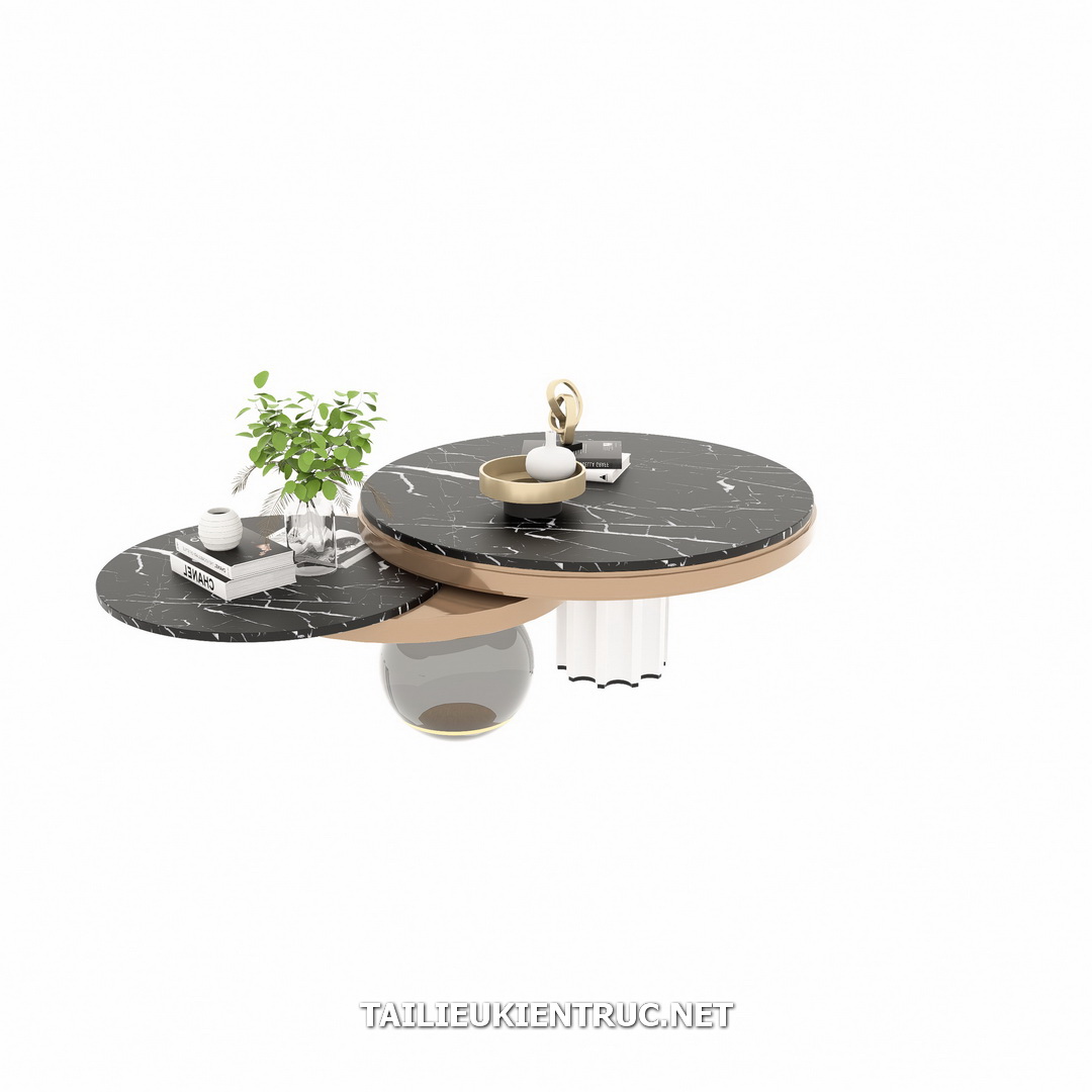 1. Model sketchup bàn trà hình tròn tải miễn phí