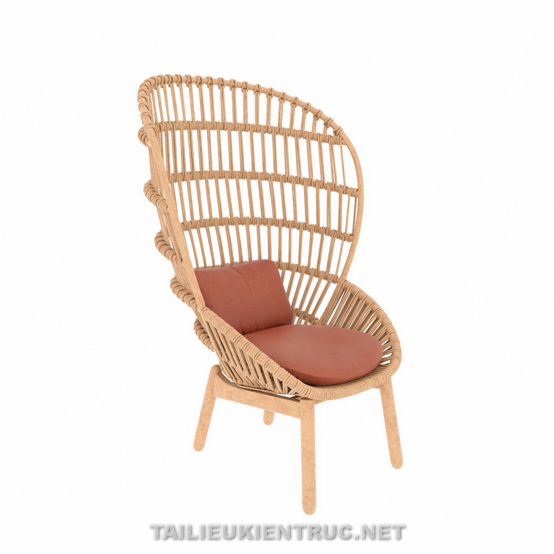 175. Mẫu ghế thư giãn file sketchup miễn phí