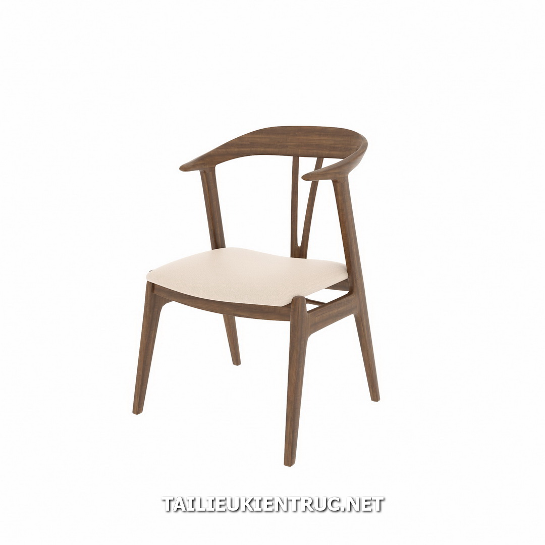 198. Tải miễn phí model ghế gỗ sketchup