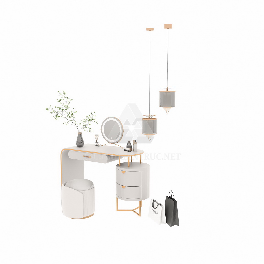 13. Tải miễn phí mẫu bàn trang điểm sketchup