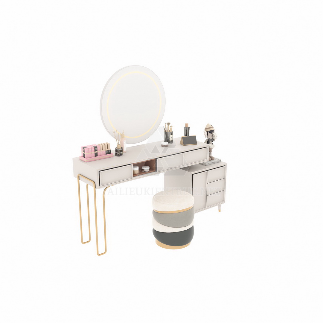 16. Tải miễn phí model bàn trang điểm sketchup