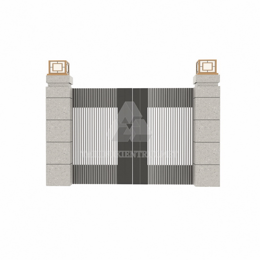 083. Mô hình 3d cổng hiện đại sketchup