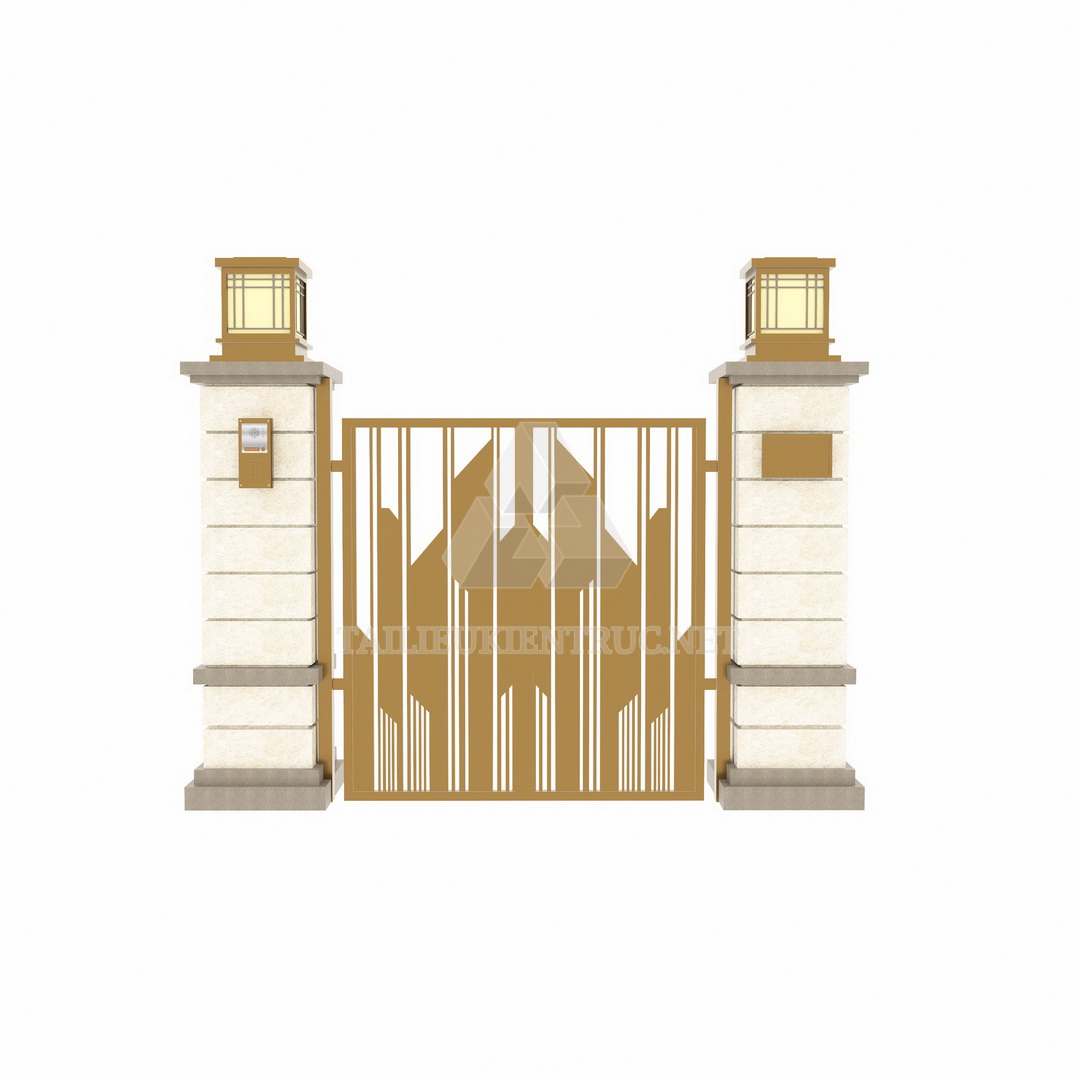085. Model cổng sketchup phong cách hiện đại