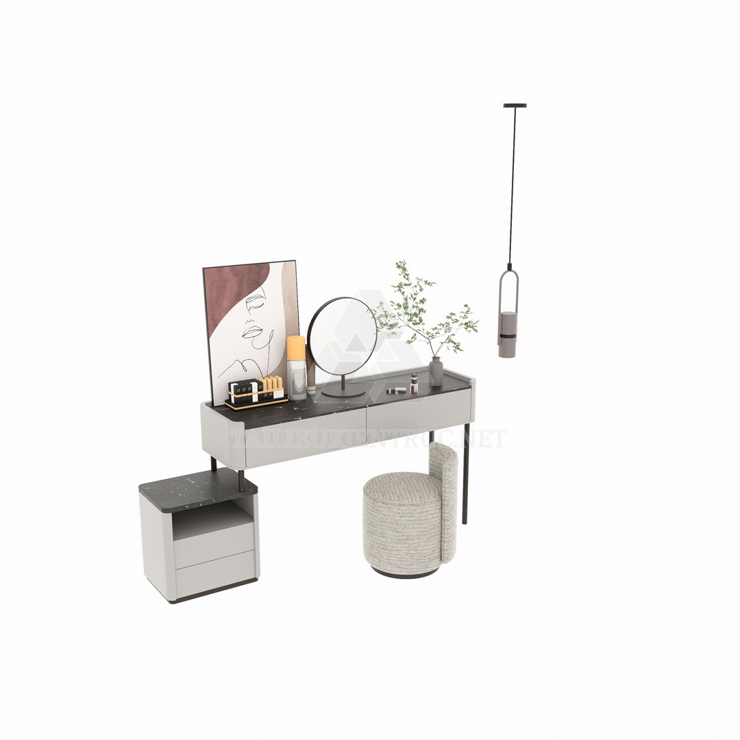 28. Model bàn trang điểm sketchup miễn phí