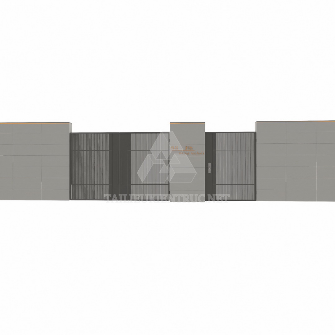 098. Model sketchup cổng hiện đại miễn phí