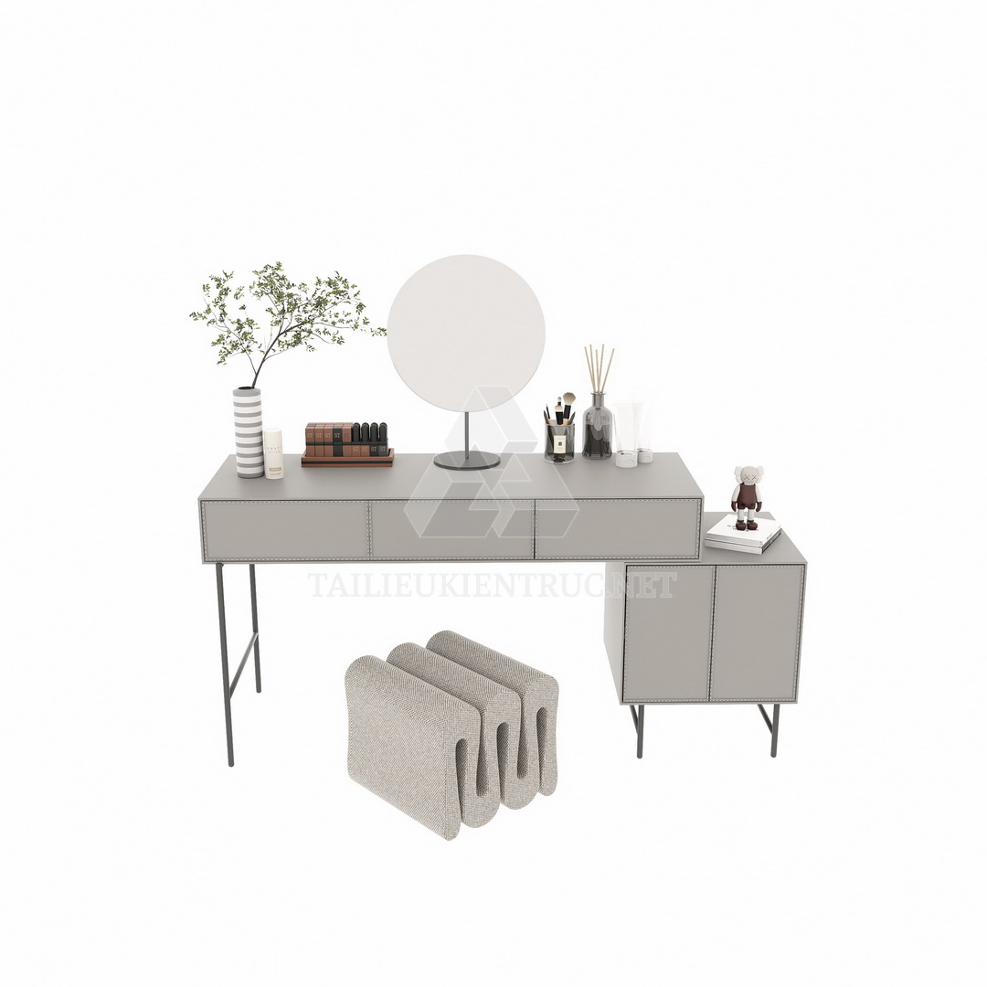 40. Model bàn trang điểm sketchup miễn phí