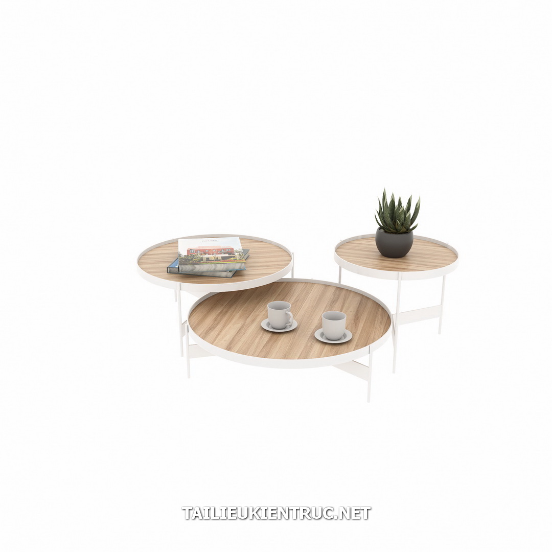 19. Bàn trà hình tròn model sketchup miễn phí