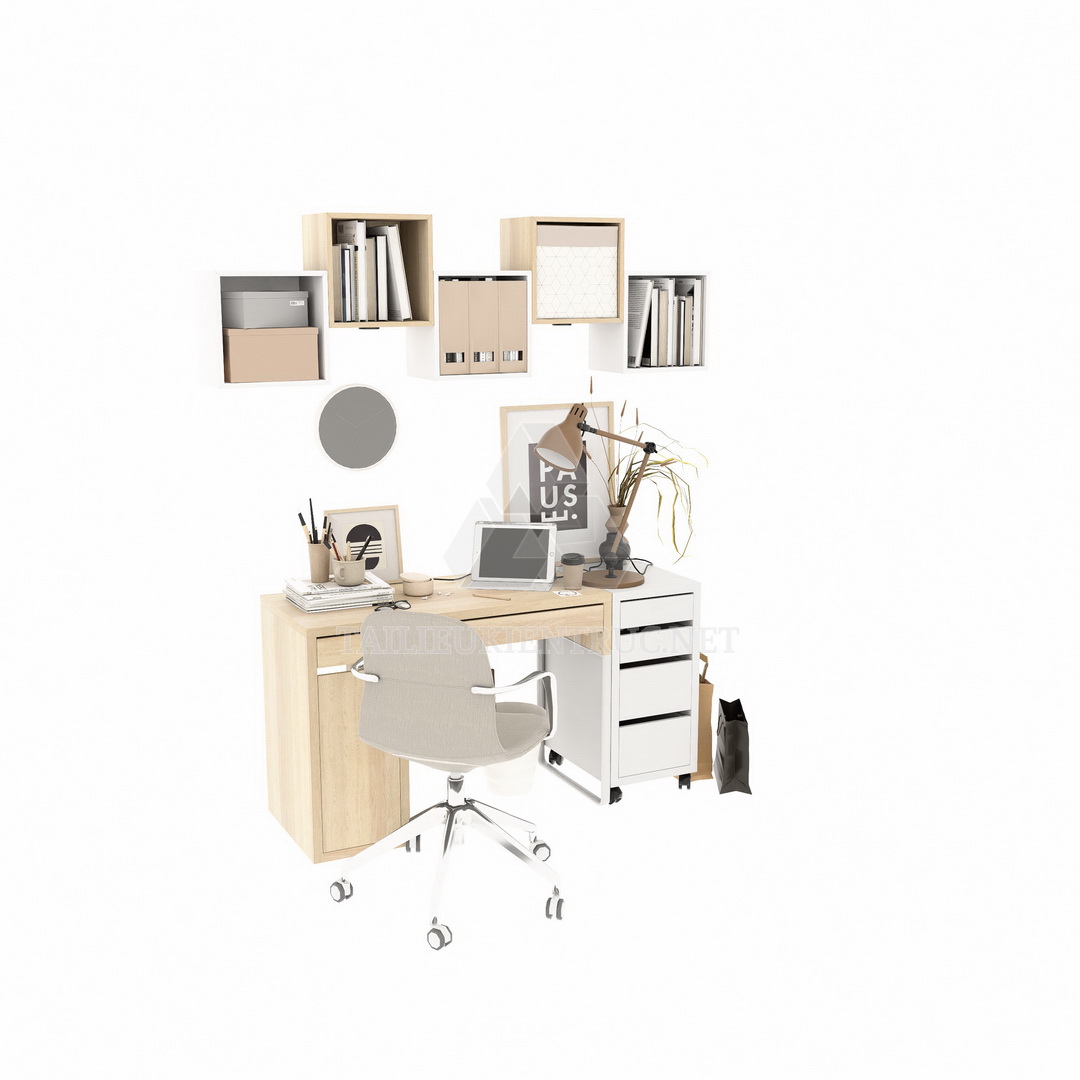 5. Model bàn học sketchup miễn phí