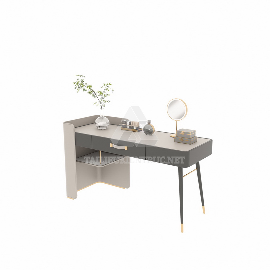 43. Model sketchup bàn trang điểm hiện đại