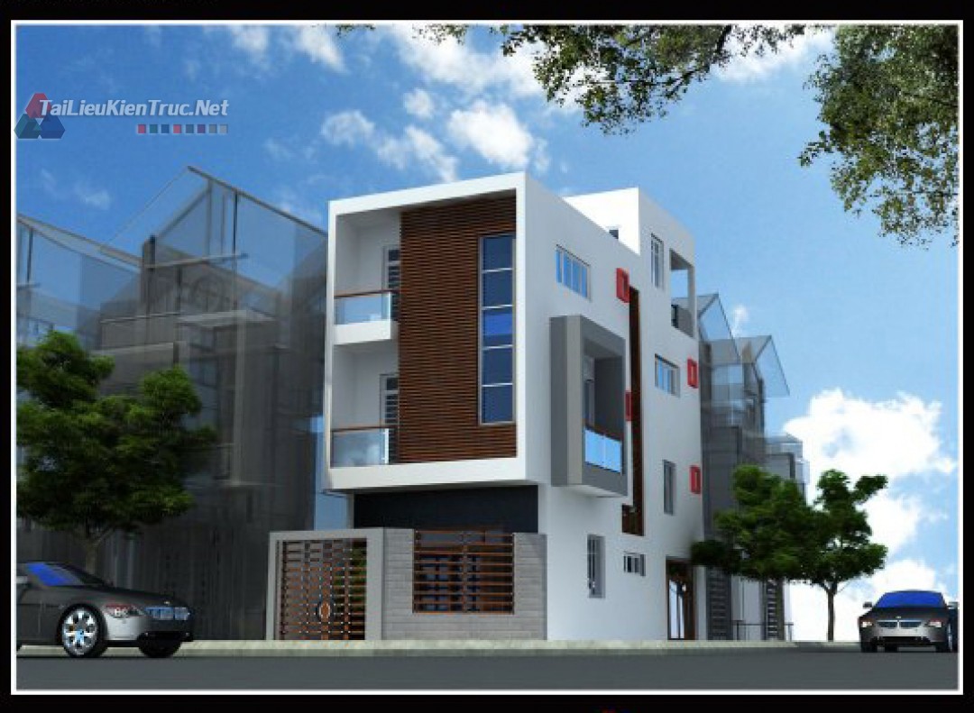 Hồ sơ thiết kế thi công nhà phố 3 tầng diện tích 5,5x16m 033