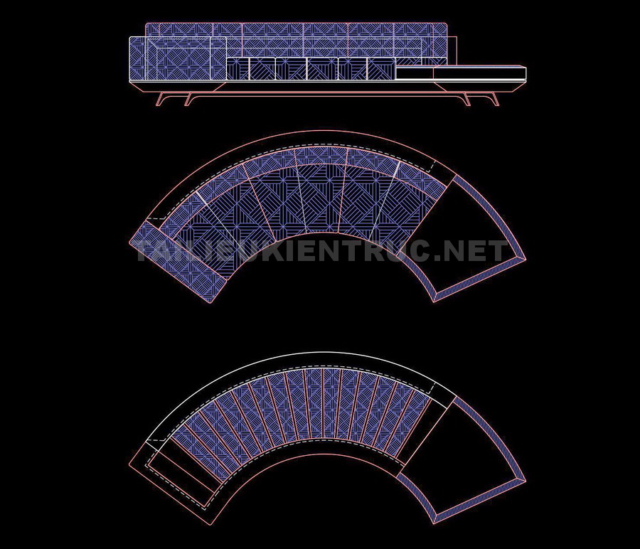 51. Bản vẽ chi tiết sofa cong gỗ tự nhiên miễn phí