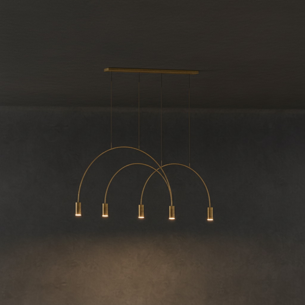 7. Đèn thả sketchup độc đáo hiện đại