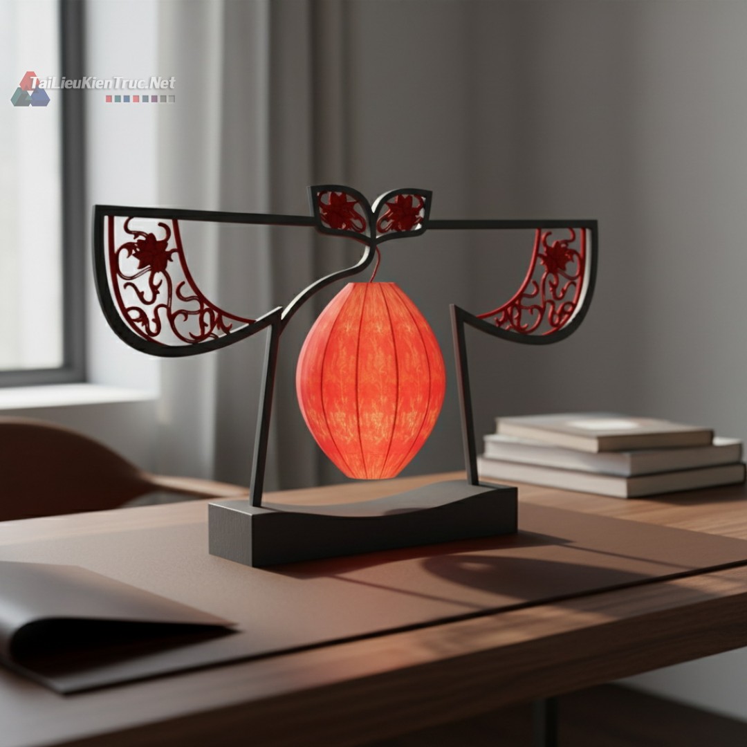 15. Tải miễn phí model sketchup đèn bàn Trung Hoa
