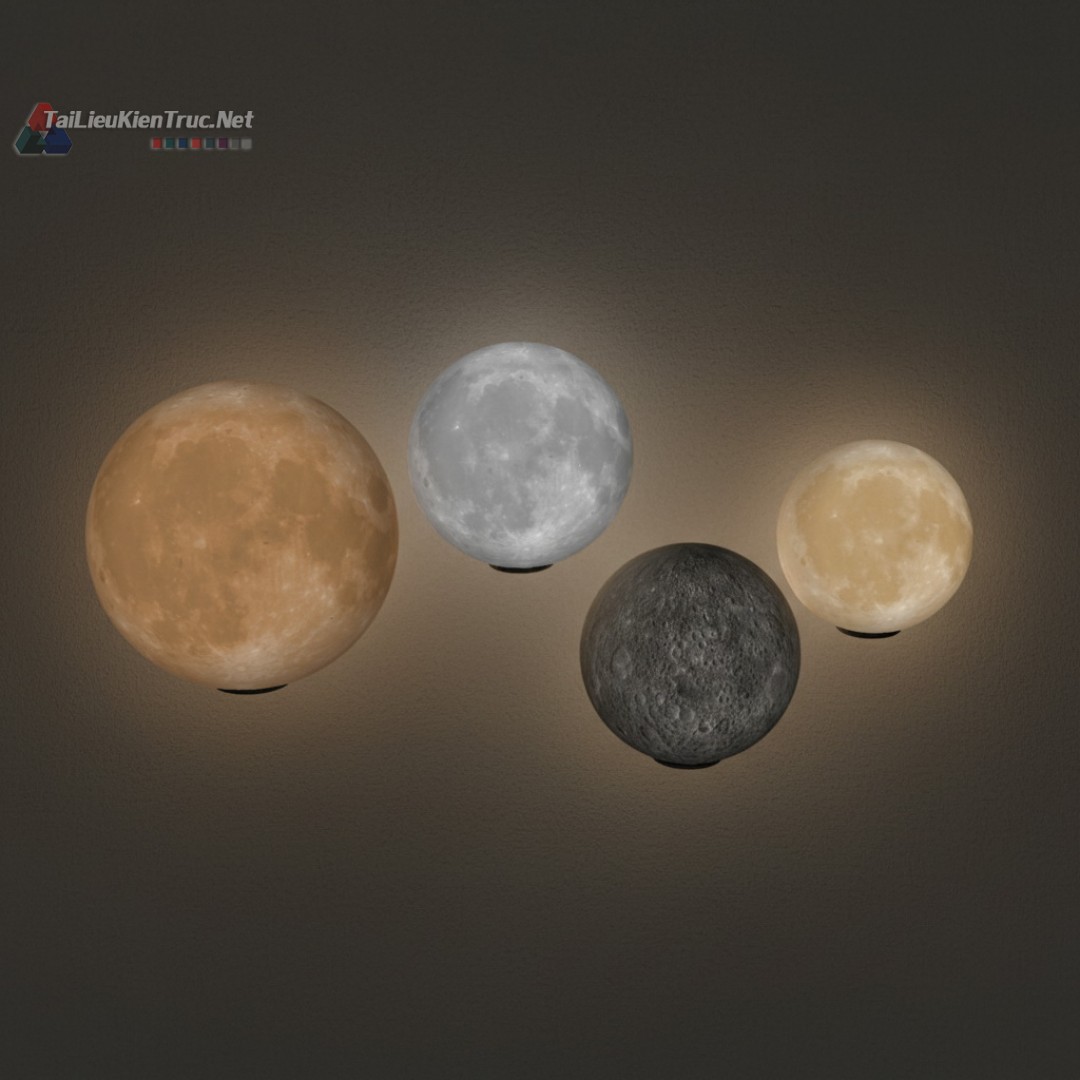 19. Đèn mặt trăng sketchup model miễn phí