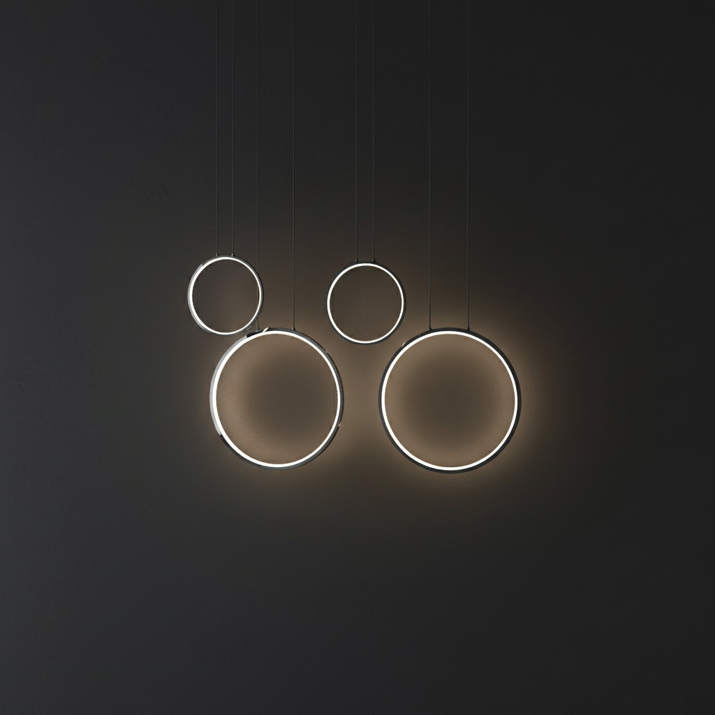 14. Đèn thả hiện đại hình tròn file sketchup