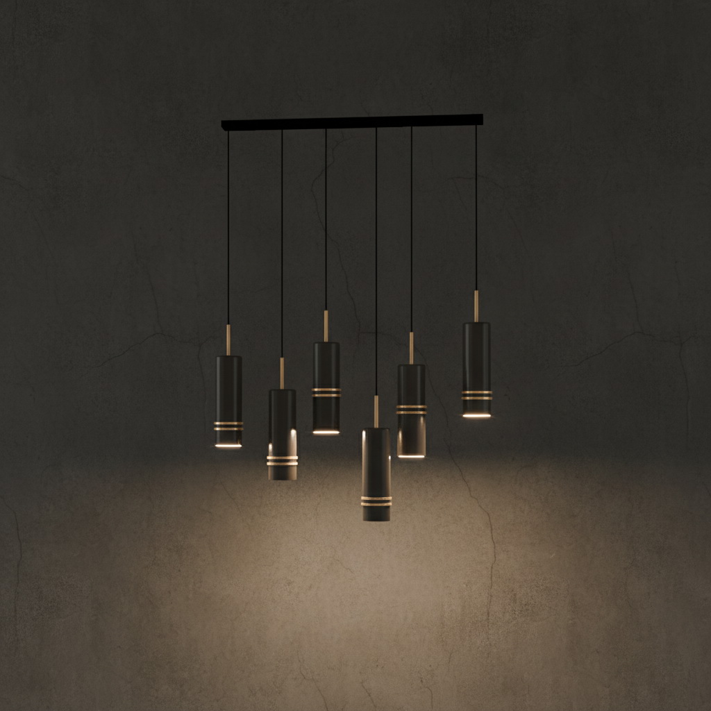 30. Đèn bàn ăn sketchup hiện đại