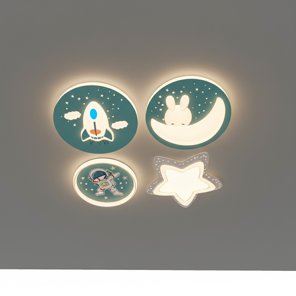 12. Model sketchup đèn ốp trần phòng trẻ em