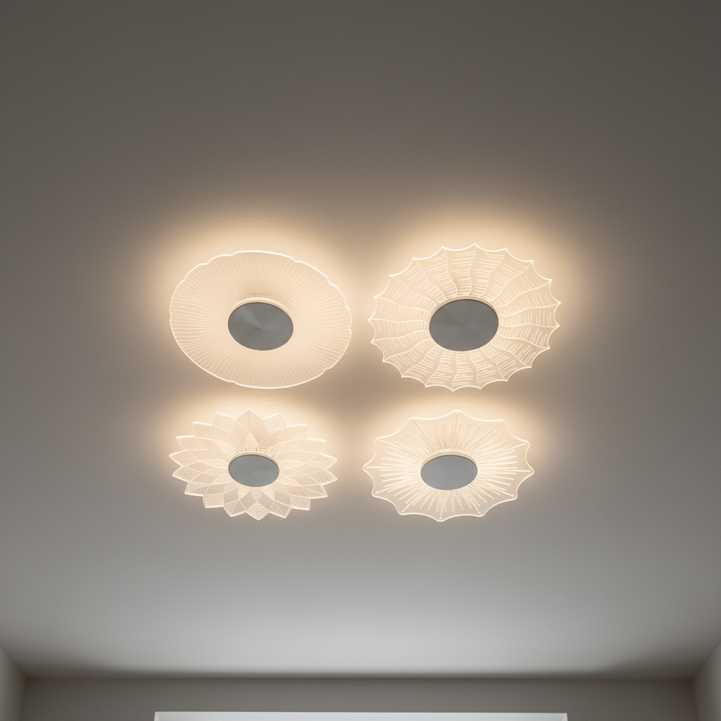 13. Model đèn ốp trần sketchup