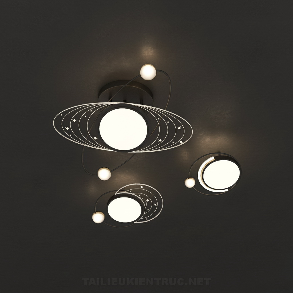 28. Đèn trần hiện đại file sketchup miễn phí