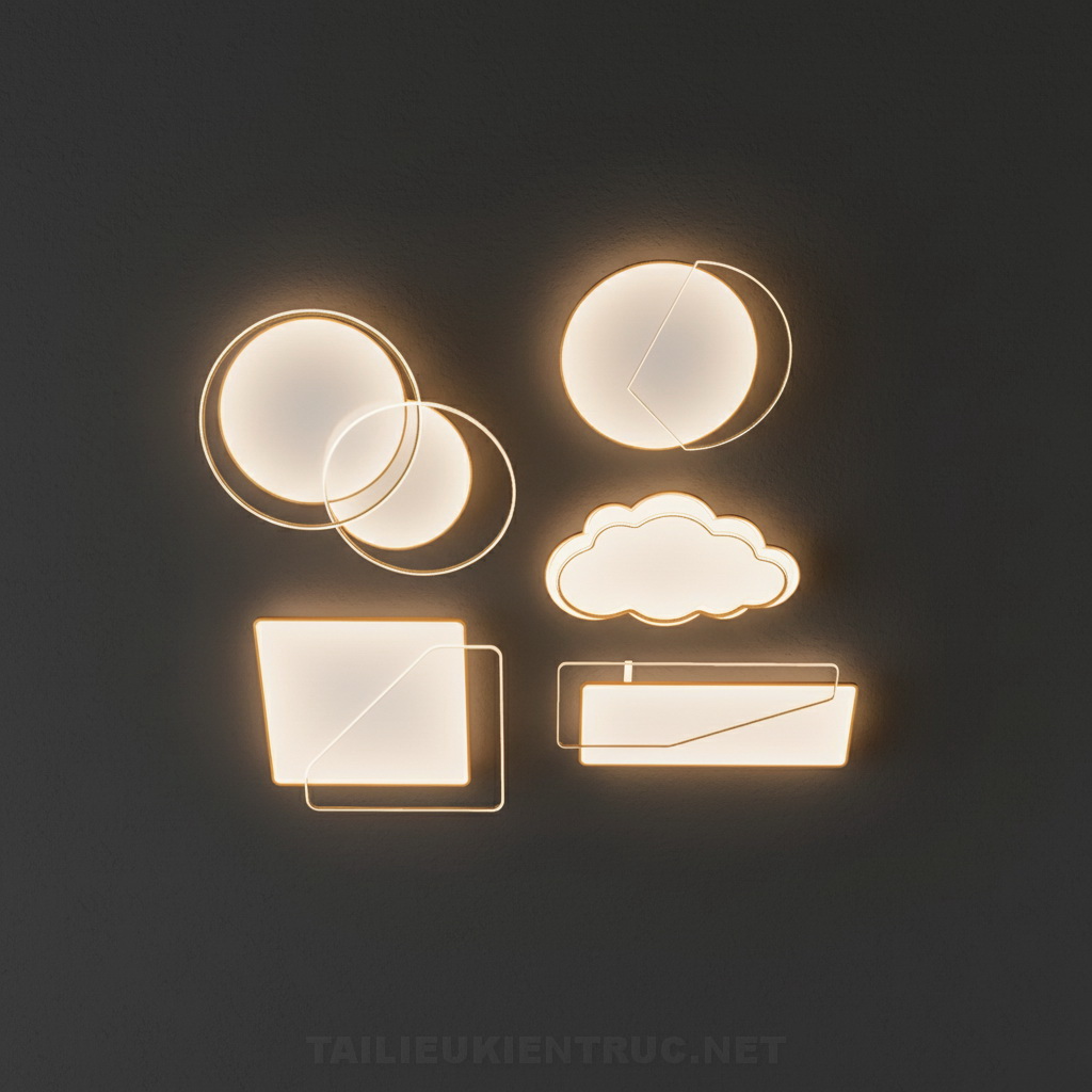 29. Mẫu đèn trần sketchup hiện đại