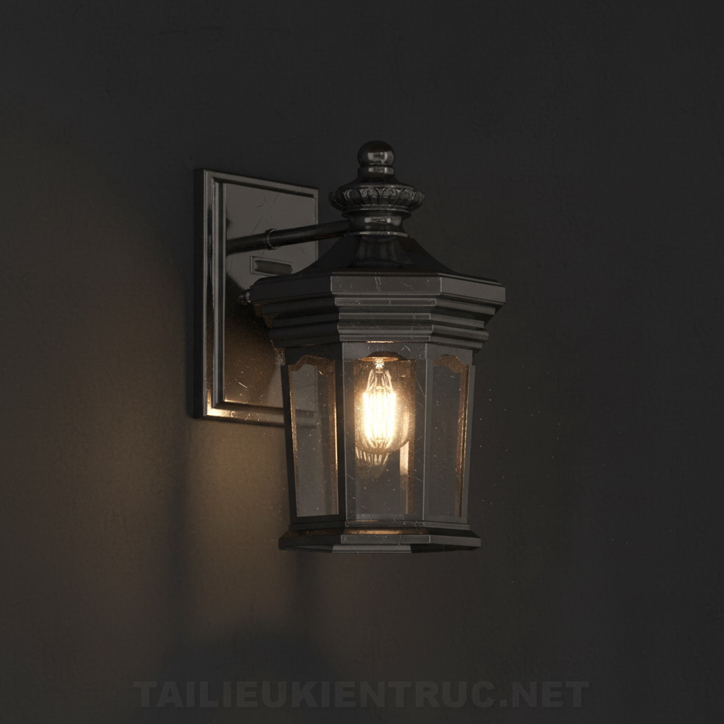 8. Đèn treo tường tân cổ điển file sketchup
