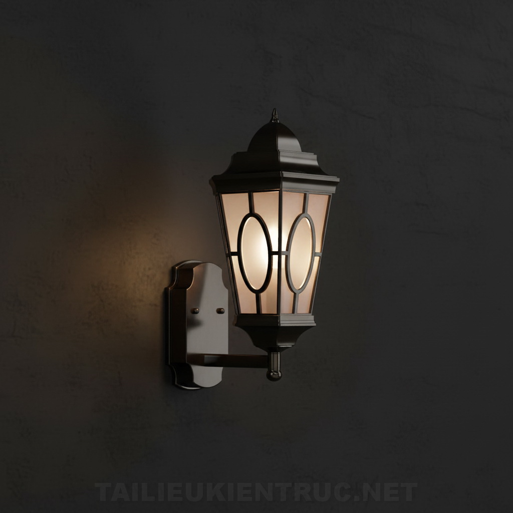 13. Tải miễn phí đèn treo tường tân cor điển file sketchup