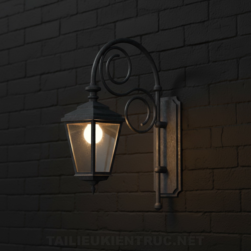 18. Đèn treo tường sketchup phong cách tân cổ điển tải miễn phí