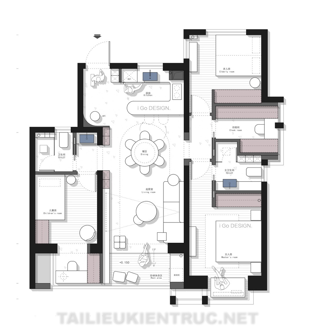 37. Căn hộ 3 phòng ngủ 91m2