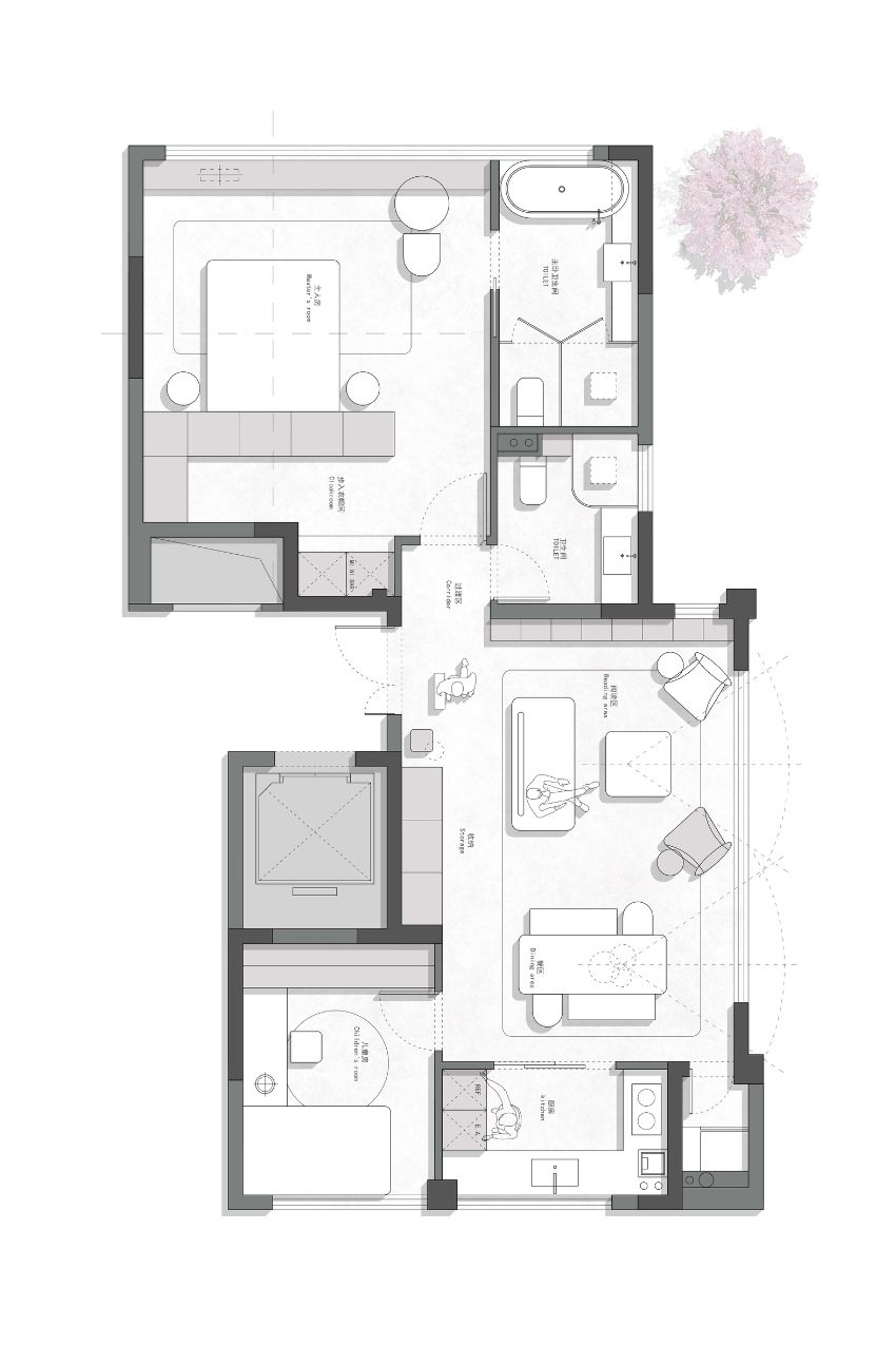 40. Mặt bằng căn hộ cao cấp view nhìn sông 98m2