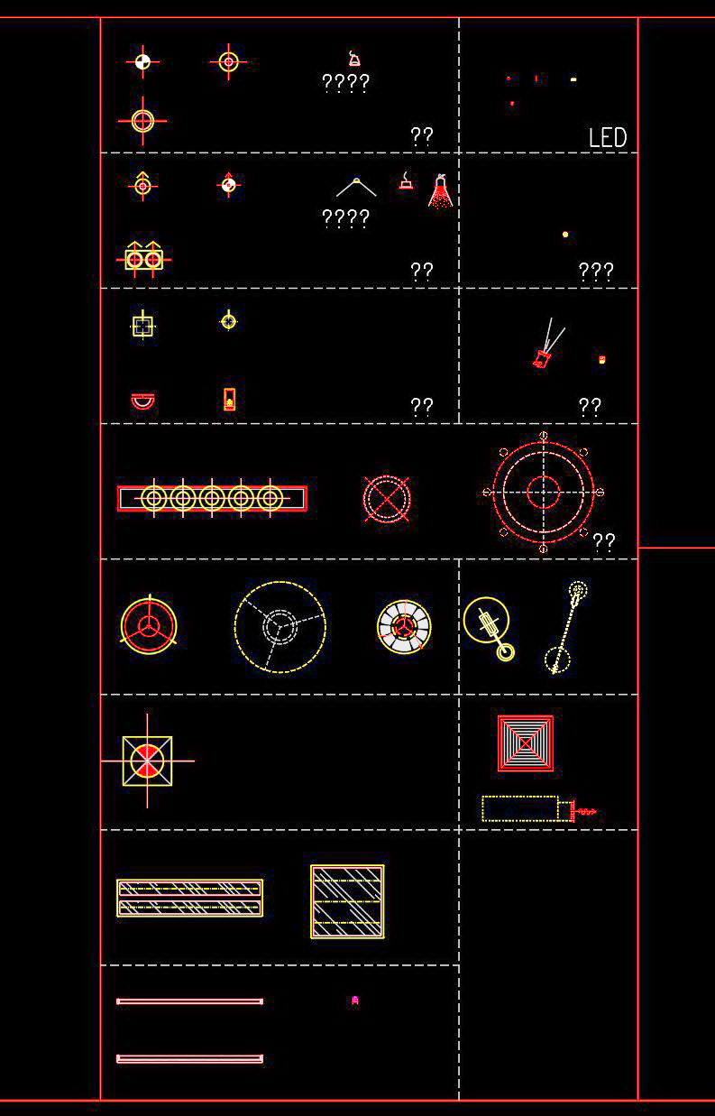 4. Thư viện cad ký hiệu đèn tải miễn phí