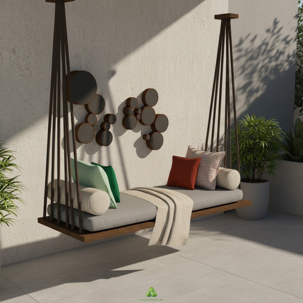 306. Model sketchup ghế đu thư giãn