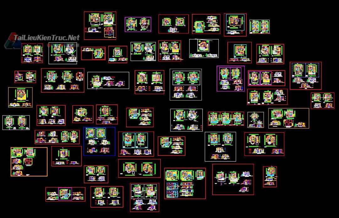 A Collection of 50 AutoCAD Files for Villa Architectural Drawings