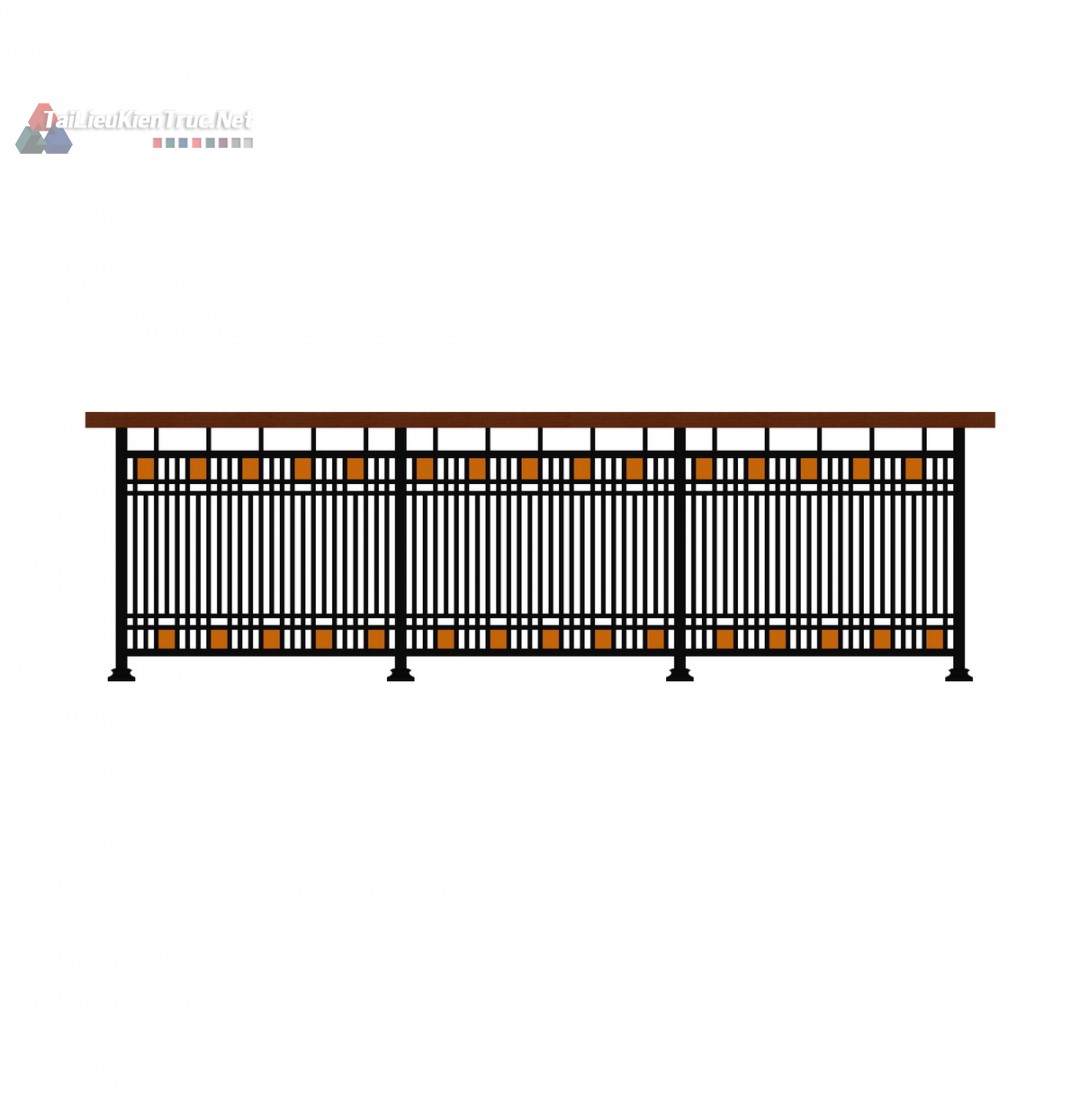 112. Model sketchup lan can sắt đơn giản tải miễn phí