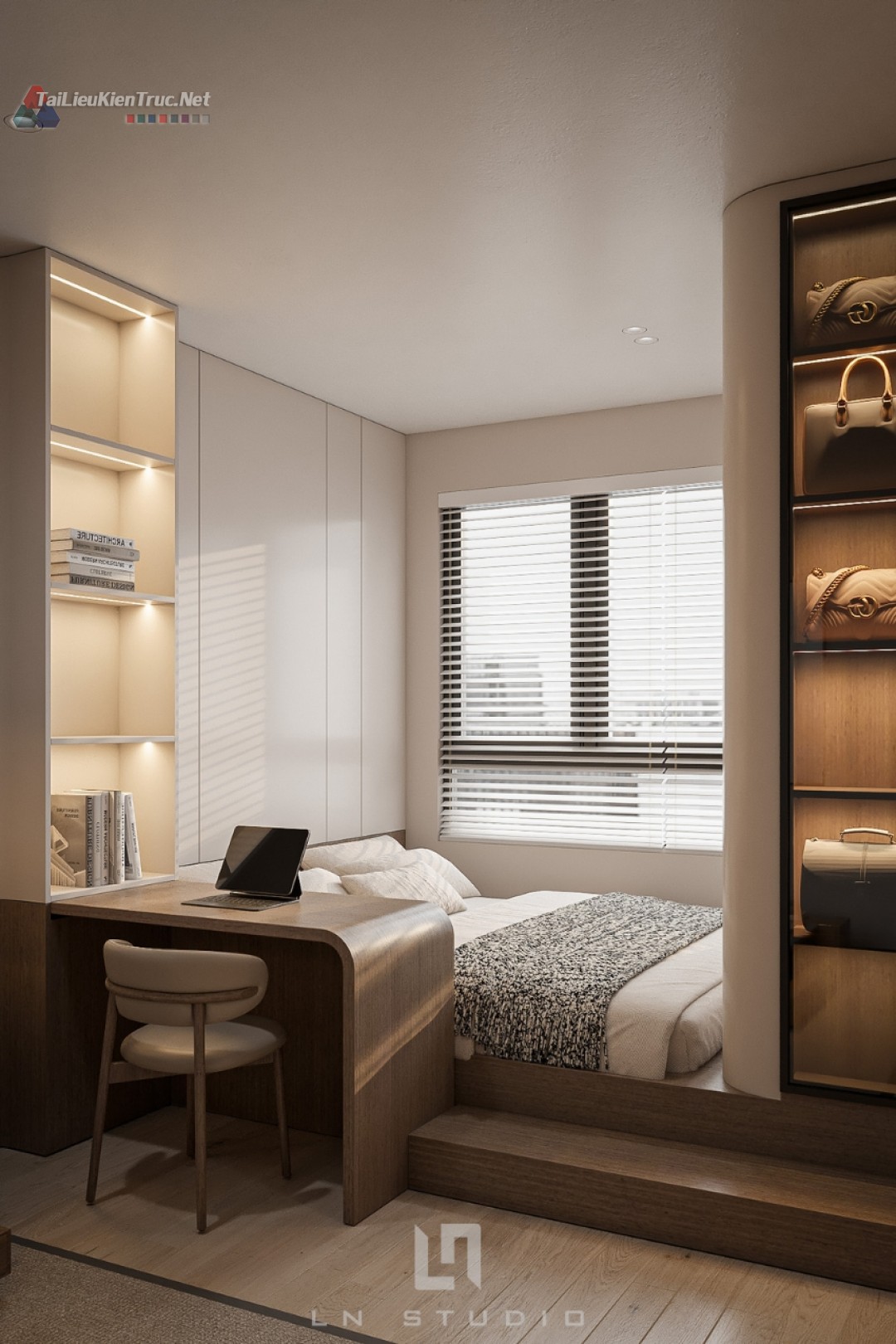 83. [Sketchup] Thiết kế nội thất căn studio tác giả Lanh Nguyễn