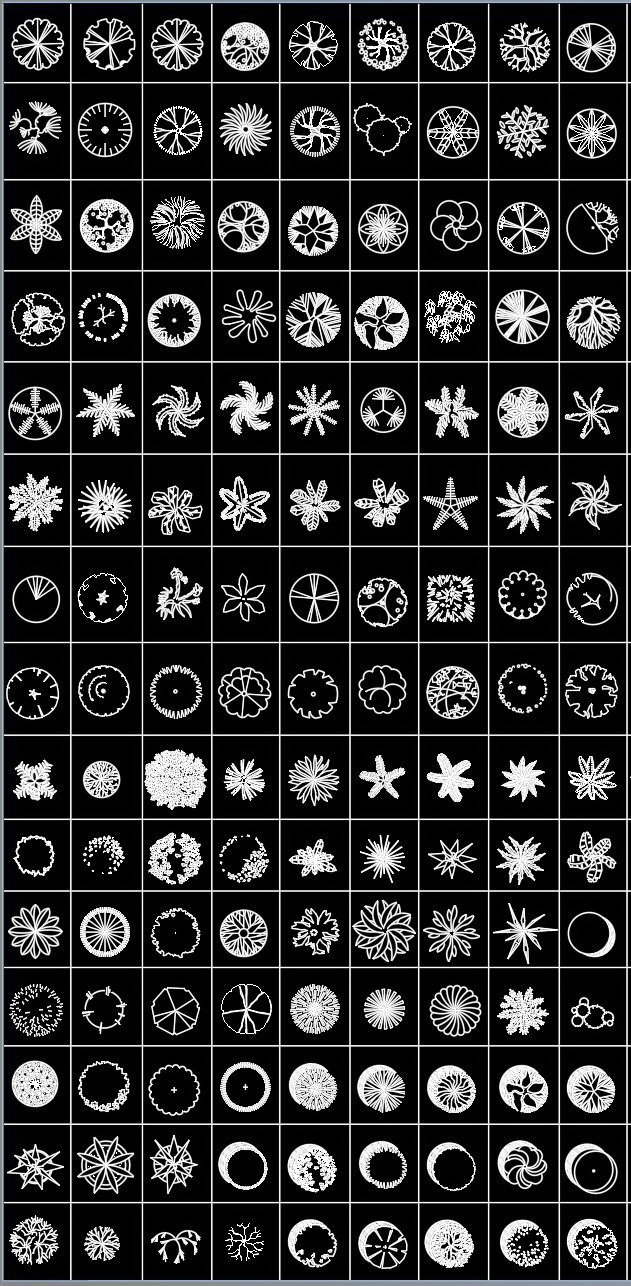 11. Thư viện Cad cây mặt bằng tổng hợp