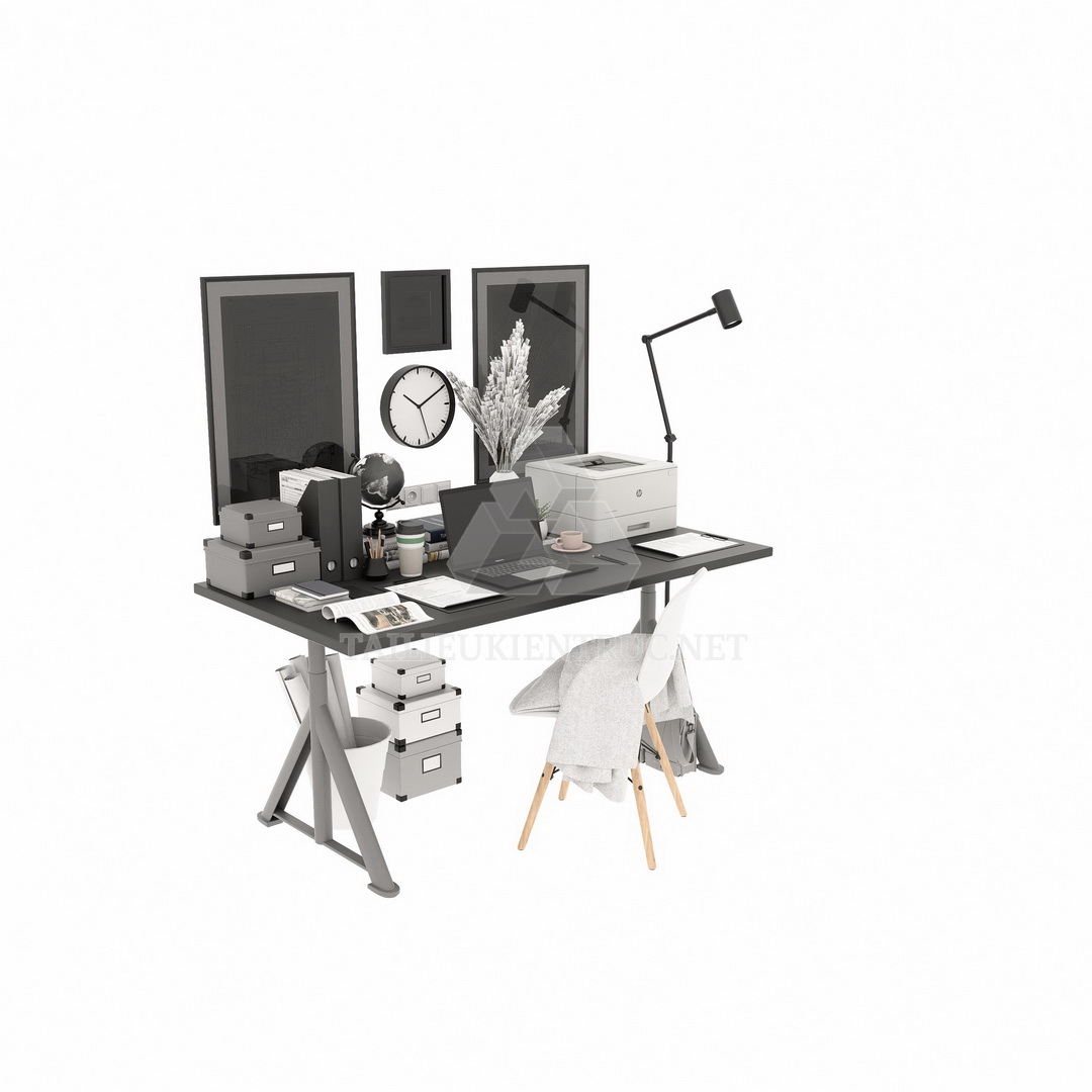 12. Bàn làm việc sketchup model tải miễn phí