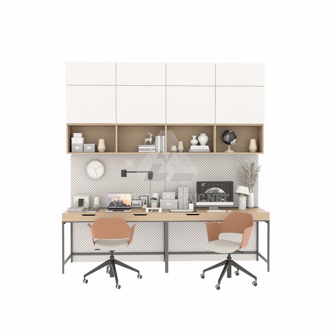 17. Bàn học đôi file sketchup miễn phí