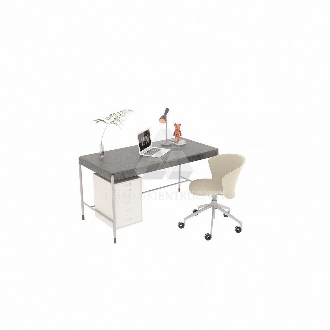 20. Model sketchup bàn học bàn làm việc